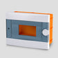 ARS Modular Distribution Board 9 MOD (9 fuses), plastic distribution cabinet for concealed installation, transparent door IP40, 341215