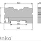 ONKA 10mm2 PE пружинен съединител за шина Клемна клема за DIN шина 2-проводен сив, 1020300
