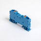 ONKA 10mm2 spring connector for DIN rail, 2-wire, blue, 1020047