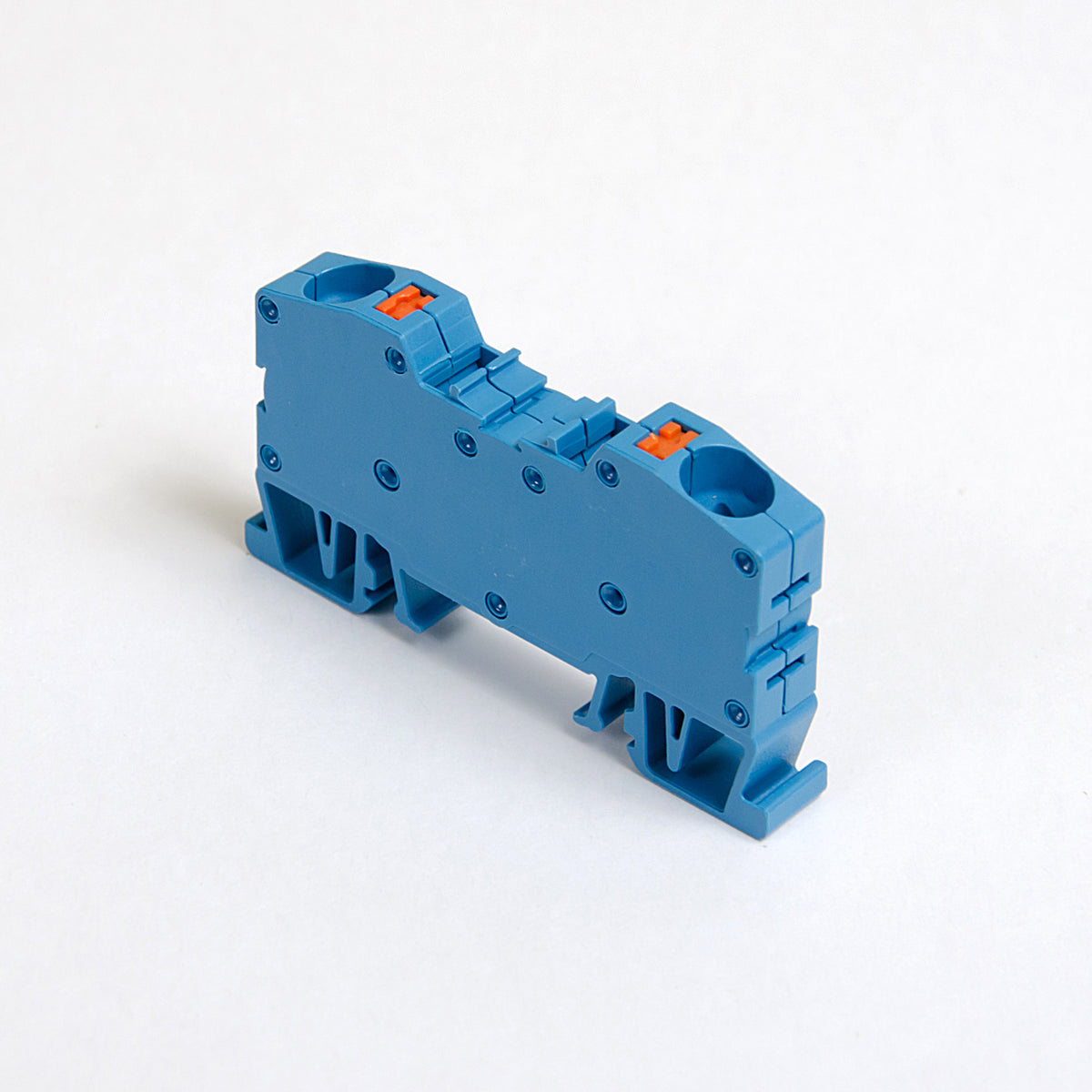 ONKA 10mm2 spring connector for DIN rail, 2-wire, blue, 1020047