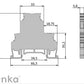 ONKA 2.5mm2, 2 level Terminal box for screw rail Terminal box for DIN rail 4-wire, gray, 1010332