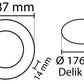 2 pieces SLIM LED panel cool white / 6500K 15W / 1350Lm round for recessed installation (included power supply) 6500K YL10-1500