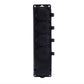 4x rubber contact "rubber", black, with hermetic cover IP44, 250V, 16A, SCHUKO 2P+Z, 4KMP-F, Bylion