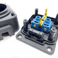 Black "rubber" socket for surface mounting 250V, 16A, IP44, SCHUKO 2P+Z, 1KMP-F, Bylion