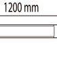 2 pcs - 120 cm LED panel 40W IP20 Cold White / 6500K lighting fixture 3600Lm YL98-1200