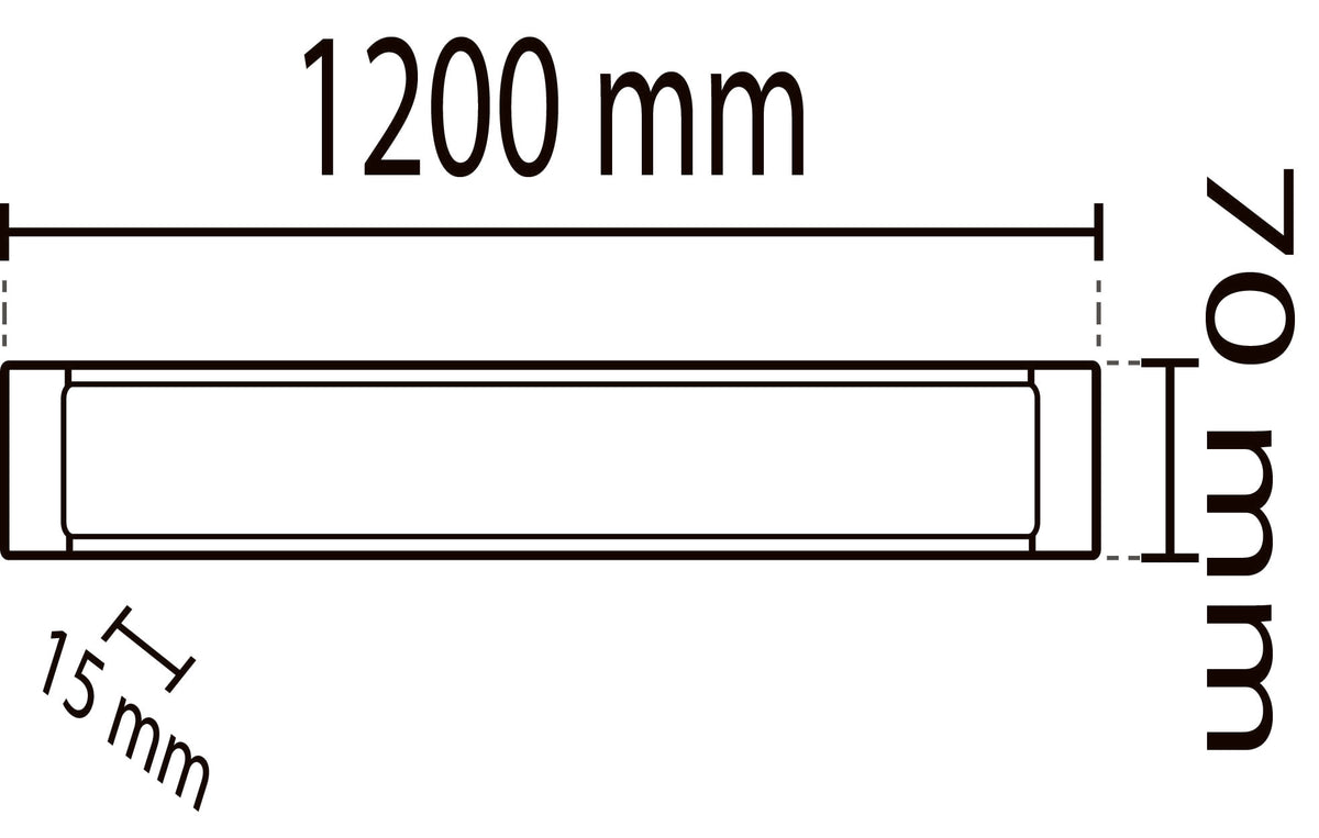 2 pcs - 120 cm LED panel 40W IP20 Cold White / 6500K lighting fixture 3600Lm YL98-1200