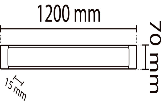 2 pcs - 120 cm LED panel 40W IP20 Cold White / 6500K lighting fixture 3600Lm YL98-1200