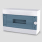 ARS Modular Distribution Board 16 MOD (16 fuses), surface-mounted distribution cabinet, plastic, transparent door IP40, 346124