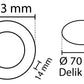 2 pcs - round LED panel 3W / 270Lm white round for recessed installation (with included power supply) 4000K YL10-0307
