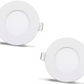 2 pcs - round LED panel 3W / 270Lm warm white round for recessed installation (included power supply) 3200K YL10-0301