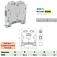 ONKA 25mm2 Terminal box for screw rail Terminal box for DIN rail 2-wire, gray, 1010062