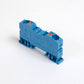 ONKA 10mm2 spring connector for DIN rail, 2-wire, blue, 1020047