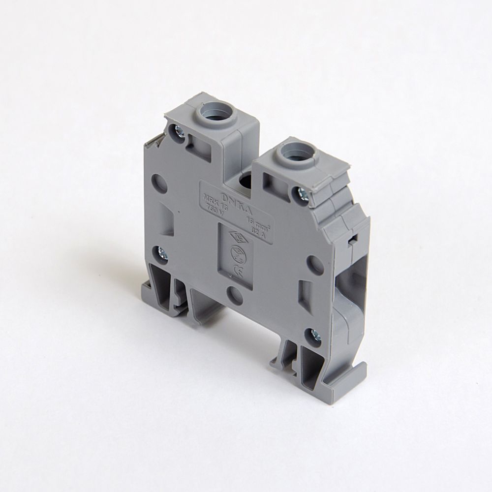 ONKA 16 mm2 Terminal box for screw busbar Terminal box for DIN rail, 2-wire, gray, 1010052
