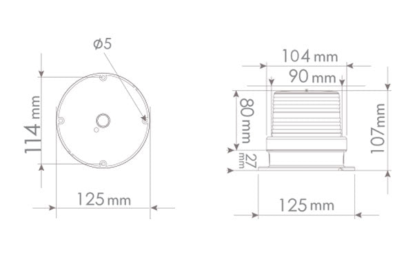 MUCCO SNT-915-B-4 90 diameter 5 lighting modes 10 melodic SMD LEDs with buzzer 12-24V AC/DC blue cover lamp
