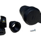 Hermetic black rubber socket IP54 with cover 2P+Z 16A 250V SCHUKO RDP-F Bylion