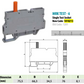 ONKA 6mm2 Connector for screw rail with test terminal on DIN rail, 2-wire, gray, 1010213