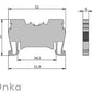 ONKA 1.5 mm2 spring connector for rail Terminal for DIN rail 2-wire, gray, 1020002