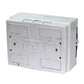 ARS Modular Distribution Board 16 MOD (16 fuses), surface-mounted distribution cabinet, plastic, transparent door IP40, 346124