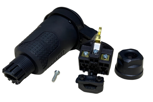 Херметична черна гумена розетка IP54 с капак 2P+Z 16A 250V SCHUKO RDP-F Bylion