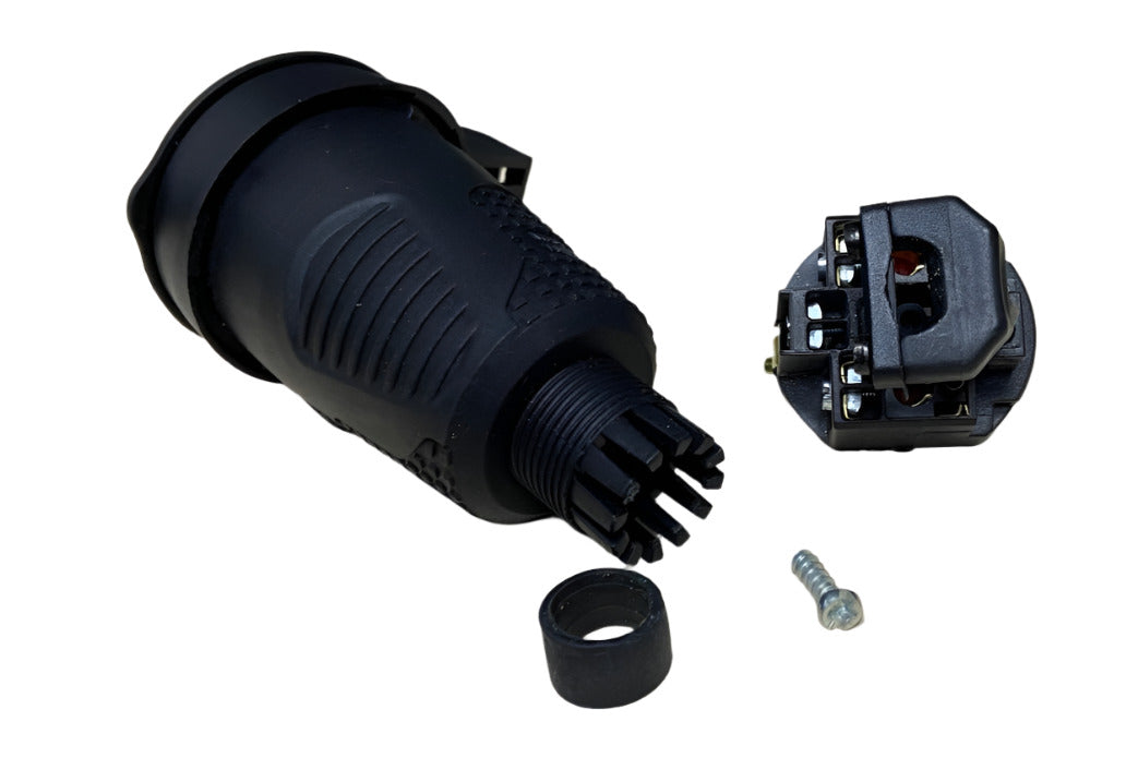 Rubber contact with cover, IP54 16A 250V with French grounding standard (PIN), Bylion