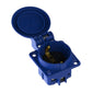 Херметичен контакт 2P+Z, 230/220V, със заземяване, IP44, с капак, син, 250V Schuko