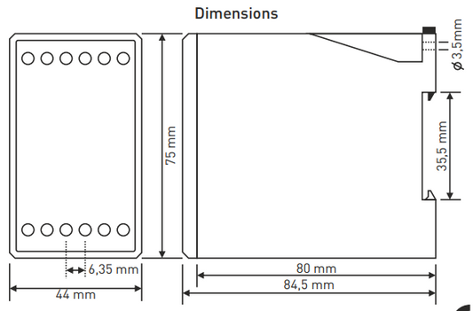 Digital overcurrent relay with 3×3 digital LED display TRM-100
