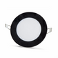2 pcs - round LED panel 6W / 540Lm cool white black frame round for recessed installation (included power supply) 6500K YL10-0600-S