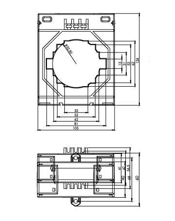 Токов трансформатор ONKA - Токов трансформатор 800/5A, 80 мм, клас 0.5S, 10VA (TK808005307 / 80011768)