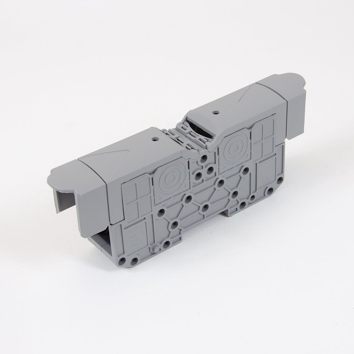 ONKA 70mm2 M8 Terminal box for screw rail Terminal box for DIN rail with protective cover, gray, 1030045