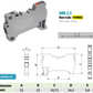 ONKA 2.5 mm2 hybrid screw / spring terminal block for busbar Terminal block for DIN rail 2-wire gray, 1040002