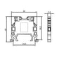 ONKA 2.5 mm2 Connector for screw rail, terminal block for DIN rail, 2-wire, blue, 1010015