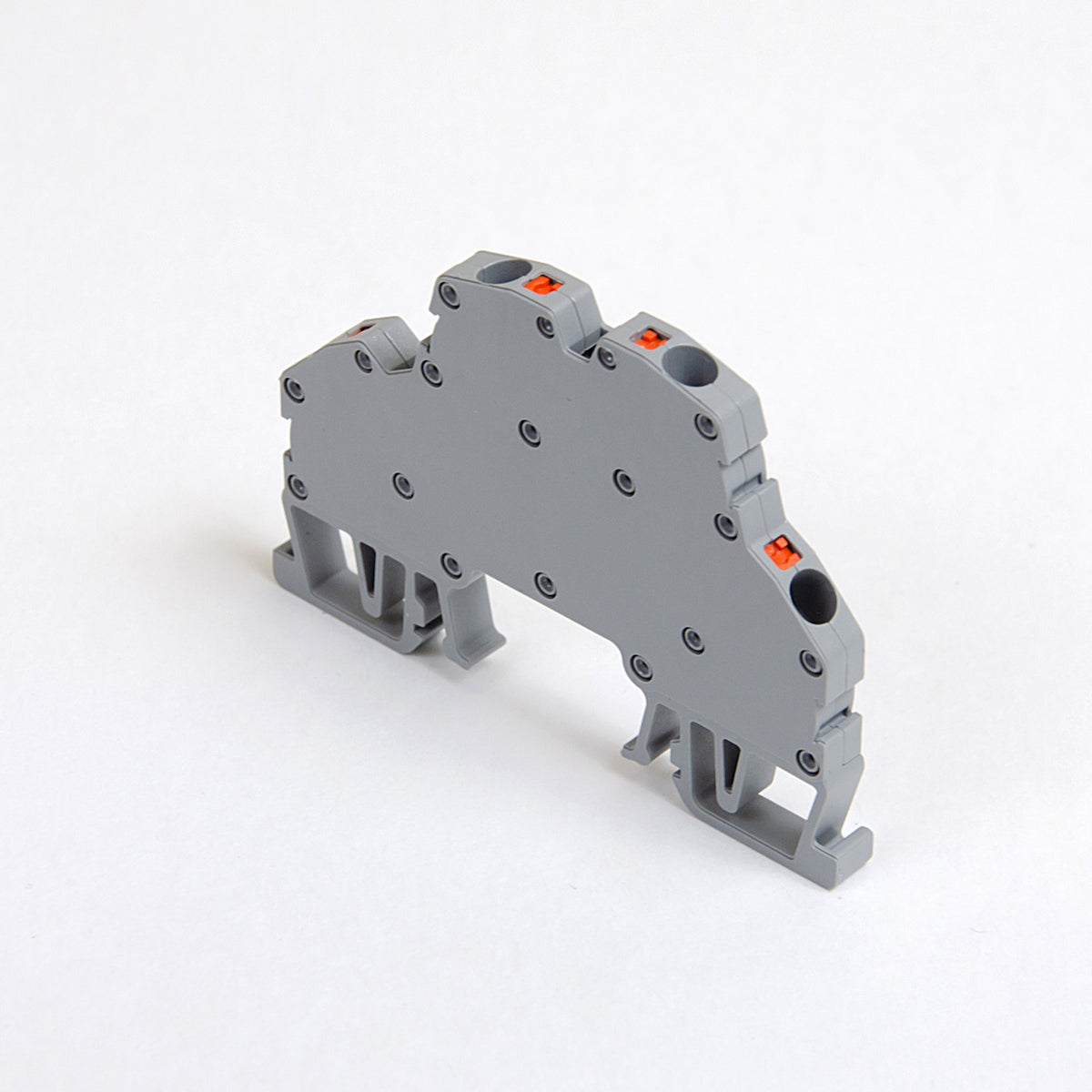 ONKA 2,5 mm2, 2-степенна пружинна клема за шина Клеморед за DIN шина 4-проводен сив, 1020379