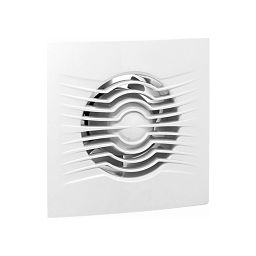 ARS-White wall axial fan for bathroom/toilet, white, with silent grille, 100 mm, 90 m3/h, 340041