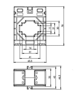 Токов трансформатор ONKA - Токов трансформатор 300/5A, 40 мм, клас 0.5S, 1.5VA (TK403005302 / 80011765)