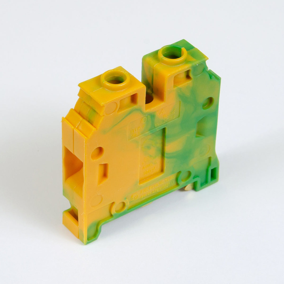 ONKA 16mm2 PE Connecting block for screw rail Terminal block for DIN rail 2-wire gray, 1010532